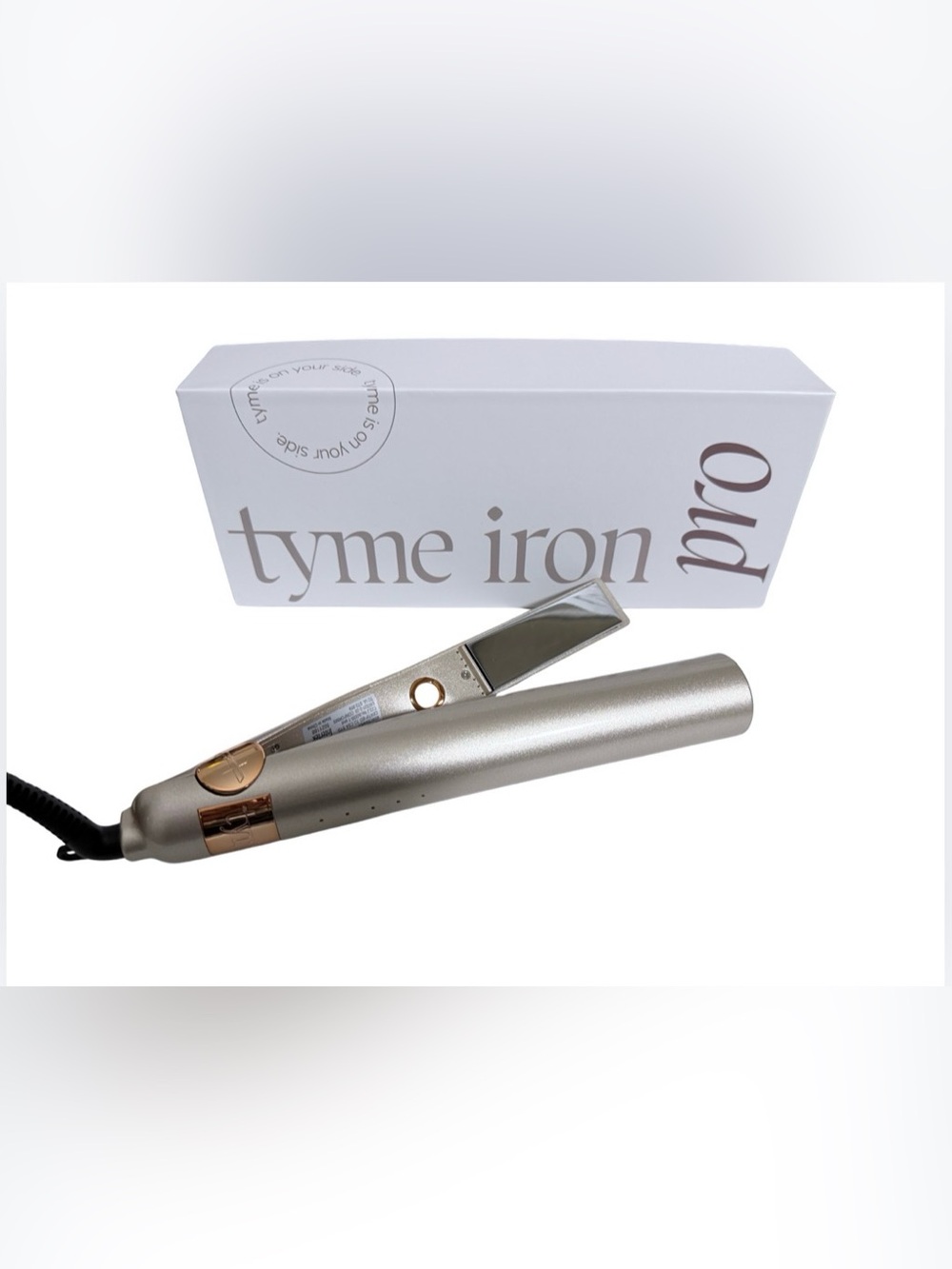 TYME Iron Pro 2-in-1 Hair Curler & Straightener Open Box / Like New - Rose Gold